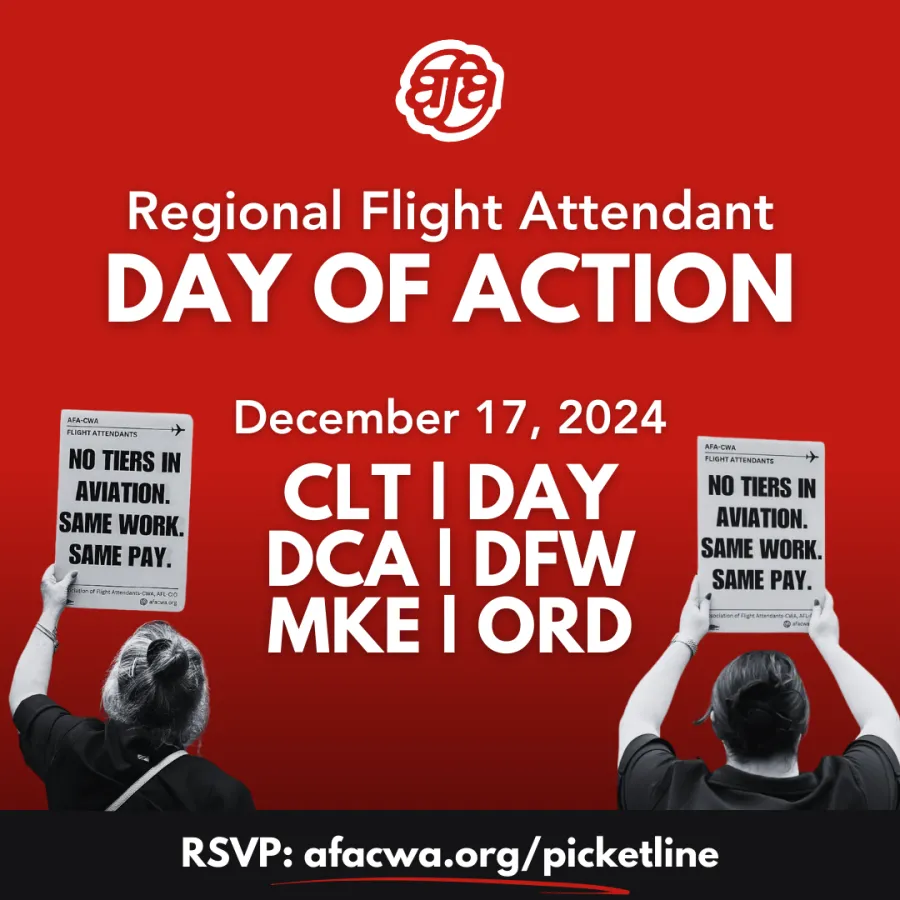 regional flight attendant day of action